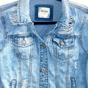 Stylish ripped Jean jacket